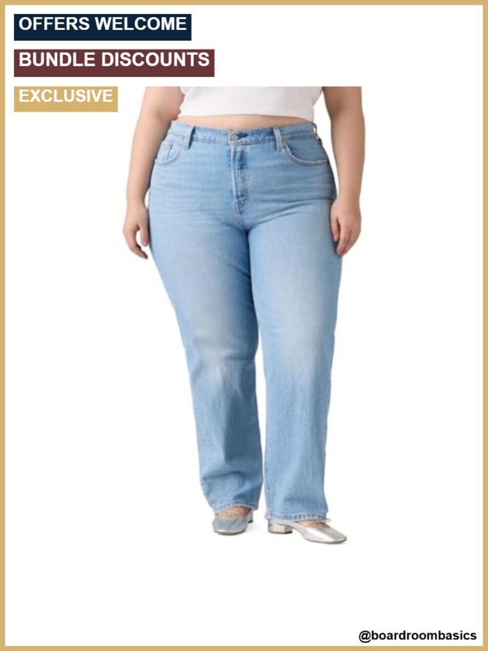 High Rise Straight Leg Jeans, 99% Cotton Stretch, 30" Inseam